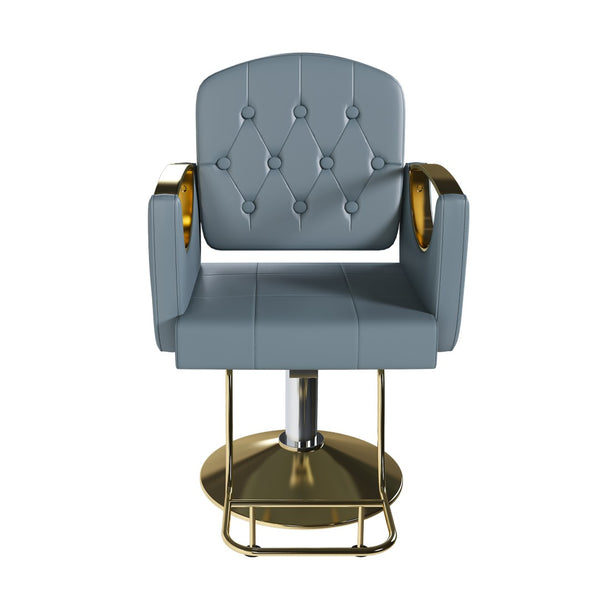 English Elm Hydraulic Salon Chair with Foot Pump Swivel Base Pu Leather Seat for Barber Tattoo Spa W2700P410955