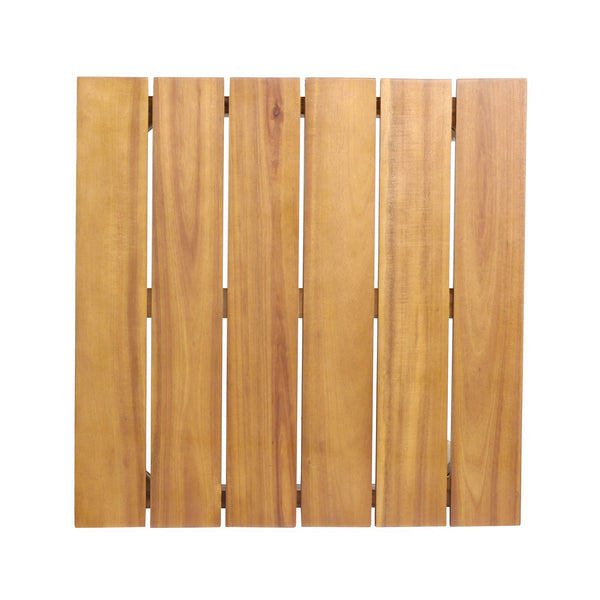 English Elm Christopher Knight Home® - GAVIN Teak Side Table – Rustic Acacia Wood Slat Top Outdoor Accent Table, Durable 20" Square 70151.00