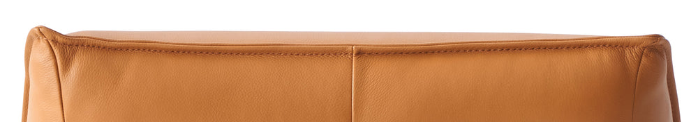 English Elm Jabel Sandstone Top Grain Leather Accent Chair & Ottoman with Metal Legs, Plush Foam Comfort, 35"L x 38"D x 37"H B2726S00391