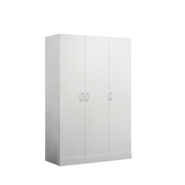 English Elm Donato Freestanding White Wardrobe Armoire with Hanging Rod and Adjustable Shelves B2749P413243