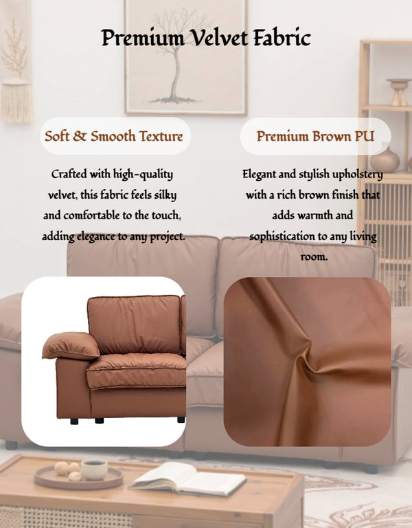 English Elm Fx-P20M-2S-Pubr Brown Faux Leather 2-Seater Loveseat With Hidden Storage - Perfect For Small Spaces! W576S00227