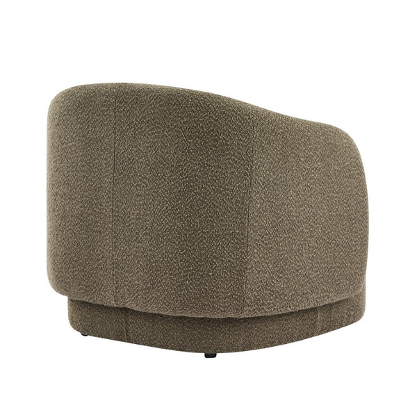 English Elm Amanda Sculptural Boucle Accent Chair Plush Cream Upholstery for Modern Living Spaces Green N767P381615G