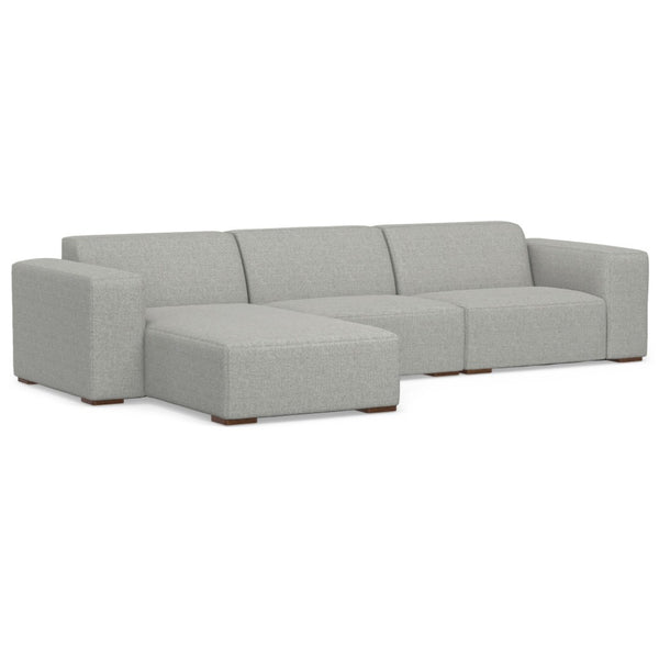 English Elm Rex Two-Seater Sofa With Left Chaise - Eco-Friendly Comfort, Soft Performance Fabric & Throw Pillows B136P199218-GIGA