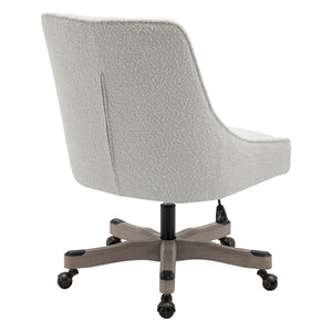 OSP Home Furnishings Tindal Office Chair White Boucle