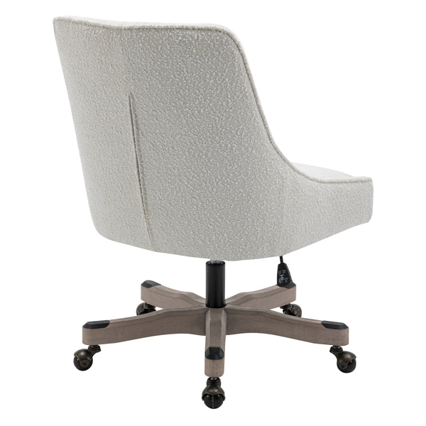 OSP Home Furnishings Tindal Office Chair White Boucle