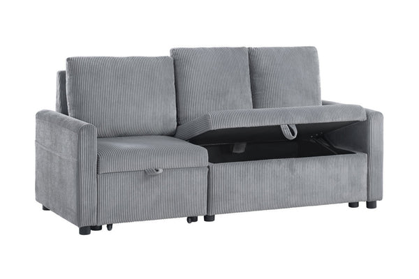 English Elm Ottavio Corduroy Sofa with Pull Out Chaise Underseat Storage and Side Pockets B2749S00257