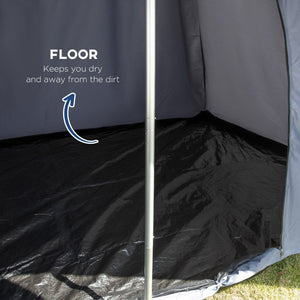 English Elm Outsunny Teepee Camping Tent Waterproof Oxford Fabric Porch Canopy for 3 Person Hiking W2225P200810