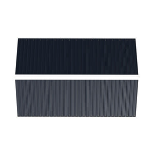 English Elm Campcraft 8x12 Outdoor Metal Storage Shed Lockable Weatherproof Backyard Tool House Dark Gray W1598S00042