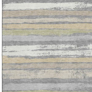 HomeRoots 10' X 14' Stylish Striped Washable Area Rug with UV Protection - Perfect for Living Spaces & Patios! 680019