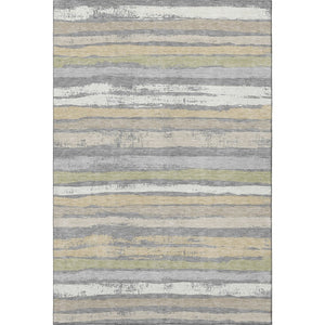 HomeRoots 10' X 14' Stylish Striped Washable Area Rug with UV Protection - Perfect for Living Spaces & Patios! 680019