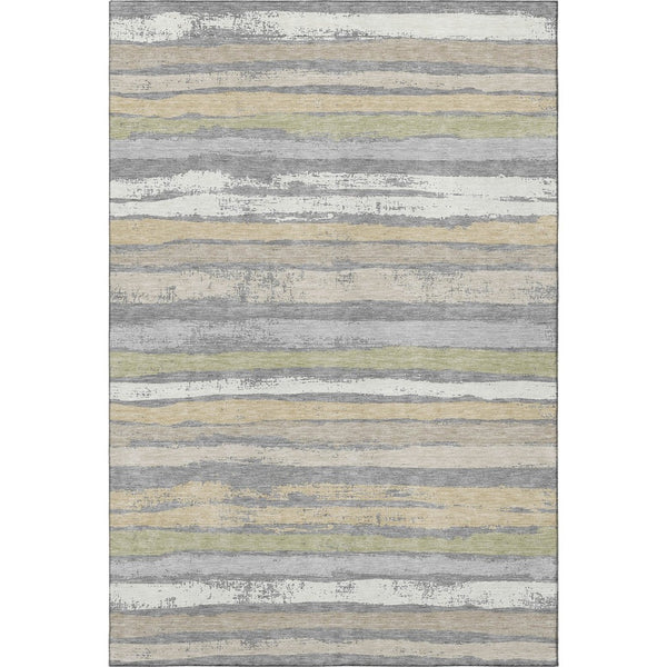 HomeRoots 10' X 14' Stylish Striped Washable Area Rug with UV Protection - Perfect for Living Spaces & Patios! 680019