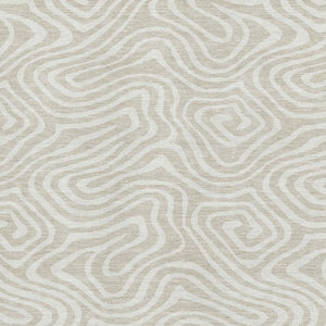 HomeRoots 10' X 14' Beige and Ivory Abstract Washable Area Rug - Durable, Stain-Resistant with UV Protection 680067