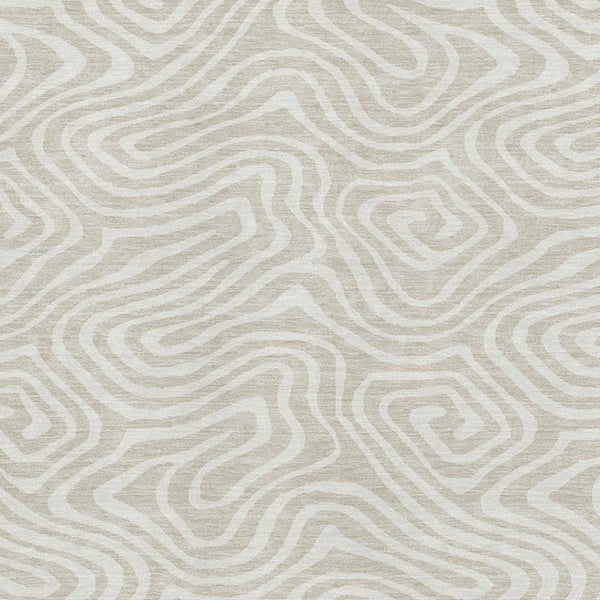 HomeRoots 10' X 14' Beige and Ivory Abstract Washable Area Rug - Durable, Stain-Resistant with UV Protection 680067