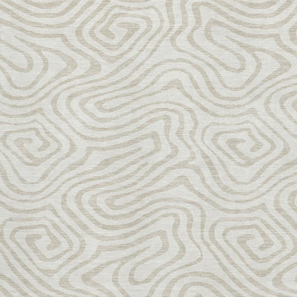 HomeRoots 8' X 10' Ivory and Beige Abstract Area Rug - Washable, UV Protected, Stain Resistant for Busy Homes 680095