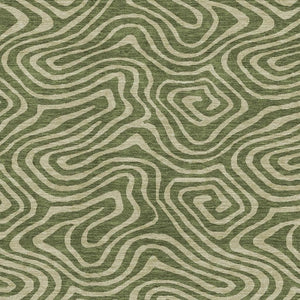 HomeRoots 8' X 10' Abstract Olive Green & Beige Washable Area Rug with UV Protection for Busy Homes & Kids 680107