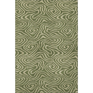 HomeRoots 9' X 12' Olive Green Beige Abstract Washable Area Rug - Stain Resistant, UV Protected & Stylish 680108
