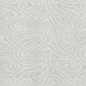 HomeRoots 5' X 8' Stylish Silver and Ivory Abstract Area Rug - Stain Resistant, UV Protected, Family-Friendly Decor 680129