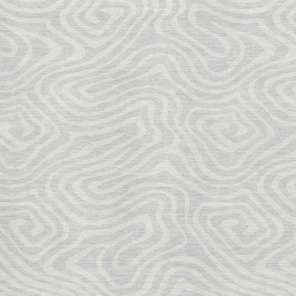 HomeRoots 5' X 8' Stylish Silver and Ivory Abstract Area Rug - Stain Resistant, UV Protected, Family-Friendly Decor 680129