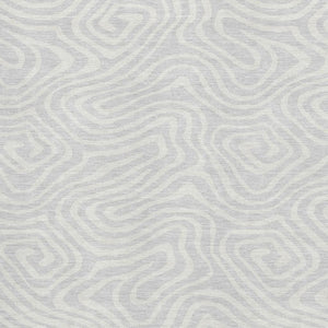 HomeRoots 8' X 10' Silver and Ivory Abstract Area Rug – Durable, Washable, UV-Protected for Modern Homes 680131