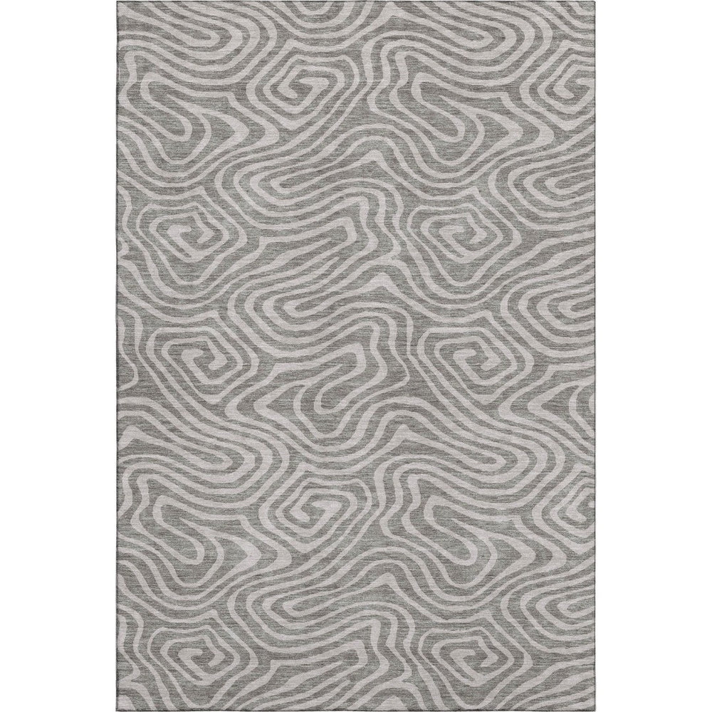 HomeRoots 9' X 12' Taupe And Beige Abstract Washable Area Rug - Durable, Stain-Resistant with UV Protection 680144