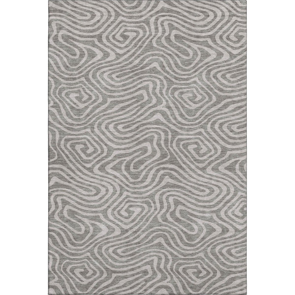 HomeRoots 9' X 12' Taupe And Beige Abstract Washable Area Rug - Durable, Stain-Resistant with UV Protection 680144