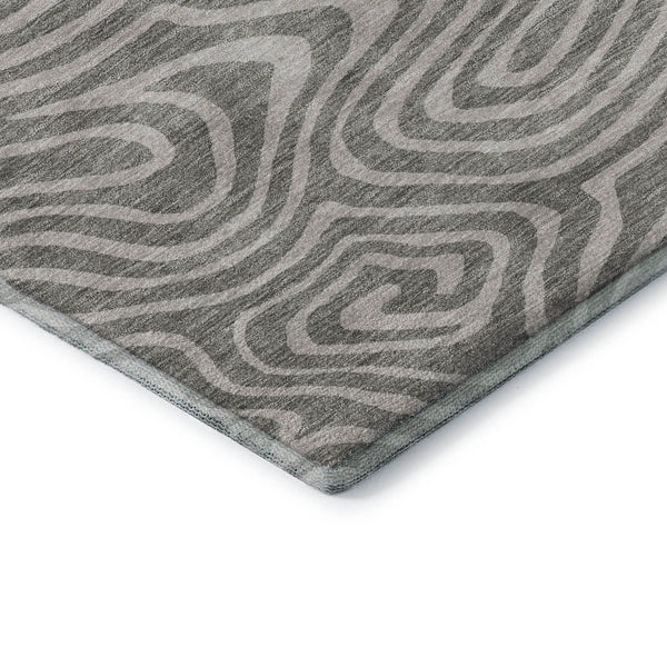 HomeRoots 9' X 12' Taupe And Beige Abstract Washable Area Rug - Durable, Stain-Resistant with UV Protection 680144