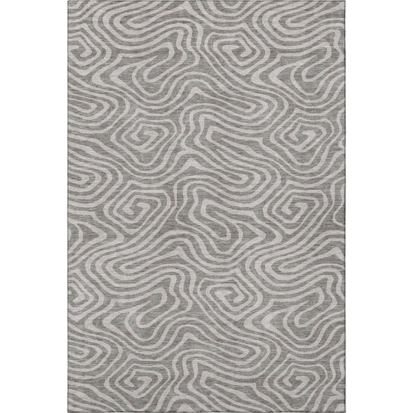 HomeRoots 9' X 12' Taupe And Beige Abstract Washable Area Rug - Durable, Stain-Resistant with UV Protection 680144