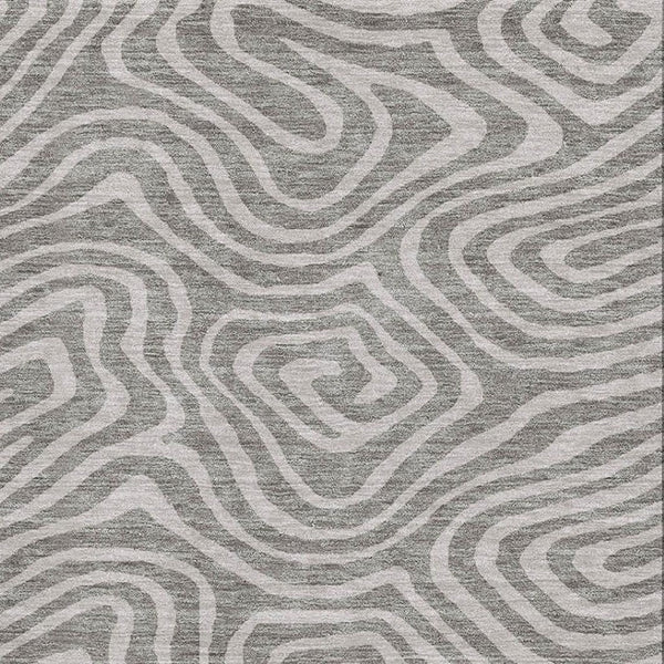 HomeRoots 10' X 14' Taupe And Beige Abstract Washable Area Rug - Durable, UV-Protected, Perfect for Homes with Kids! 680145