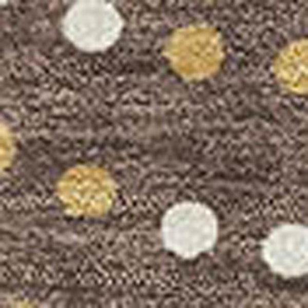 HomeRoots 5' X 8' Brown Copper & Ivory Polka Dot Area Rug - Soft, Stain-Resistant, UV-Protected for Homes 680147