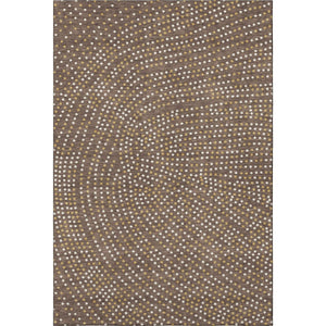 HomeRoots 8' X 10' Washable Brown Copper & Ivory Polka Dot Area Rug with UV Protection for Busy Homes 680149