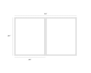 Sunpan OVERPRINT Diptych Set of 2 - 38" x 48" Modern Black Frame with Gold Leaf Accents for Luxe Decor A0320