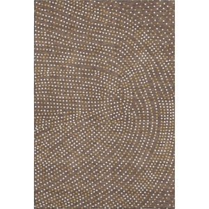 HomeRoots 10' X 14' Brown Copper and Ivory Polka Dot Washable Area Rug - UV Protected, Stain Resistant & Stylish 680151