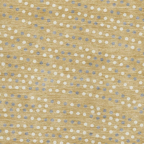 HomeRoots 5' X 8' Washable Gold Ivory & Gray Polka Dot Area Rug with UV Protection, Durable & Stylish Decor 680159