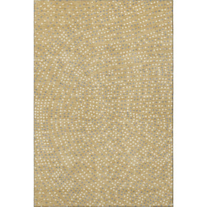 HomeRoots 5' X 8' Washable Gold Ivory & Gray Polka Dot Area Rug with UV Protection, Durable & Stylish Decor 680159