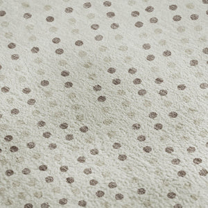 HomeRoots 5' X 8' Washable Ivory Beige & Taupe Polka Dot Area Rug with UV Protection for Active Homes 680171
