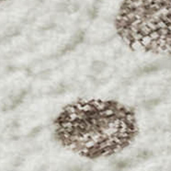 HomeRoots 8' X 10' Ivory Beige Taupe Polka Dot Rug – Washable, UV Protected, & Stain Resistant for Modern Homes 680173