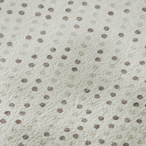 HomeRoots 9' X 12' Washable Area Rug in Ivory, Beige & Taupe Polka Dot - Durable, Stain-Resistant & UV Protected 680174