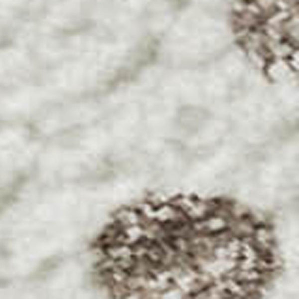 HomeRoots 9' X 12' Washable Area Rug in Ivory, Beige & Taupe Polka Dot - Durable, Stain-Resistant & UV Protected 680174