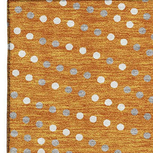 HomeRoots 5' X 8' Colorful Polka Dot Washable Area Rug - Durable, Stain-Resistant, UV Protected for Kids & Pets 680183