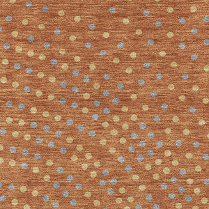 HomeRoots 5' X 8' Stylish Rust Copper & Gray Polka Dot Area Rug - Washable, Durable, UV Protection & Easy Care 680189