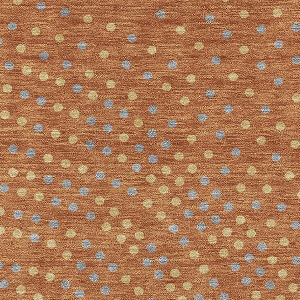 HomeRoots 5' X 8' Stylish Rust Copper & Gray Polka Dot Area Rug - Washable, Durable, UV Protection & Easy Care 680189
