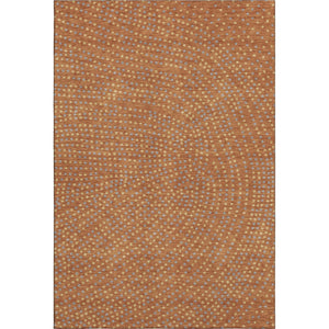 HomeRoots 8' X 10' Stylish Rust Copper & Gray Polka Dot Washable Area Rug with UV Protection for Families 680191