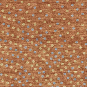 HomeRoots 10' X 14' Washable Rust Copper & Gray Polka Dot Area Rug with UV Protection for Busy Homes 680193