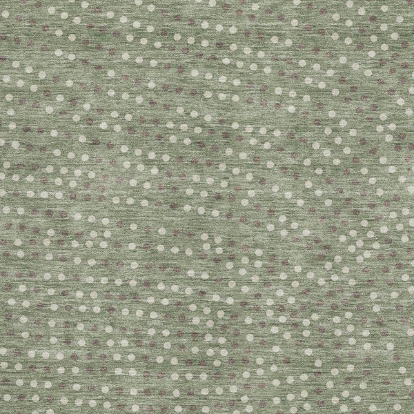 HomeRoots 5' X 8' Sage Ivory Taupe Polka Dot Area Rug - Washable, UV Protected, Perfect for High-Traffic Spaces 680195