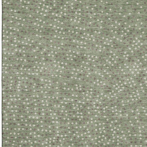 HomeRoots 9' X 12' Sage Ivory Taupe Polka Dot Area Rug - Washable, UV Protected, Soft & Durable for Family Living 680198