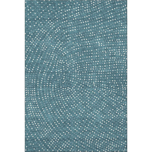 HomeRoots 8' X 10' Playful Teal & Ivory Polka Dot Washable Area Rug with UV Protection for Busy Homes 680209