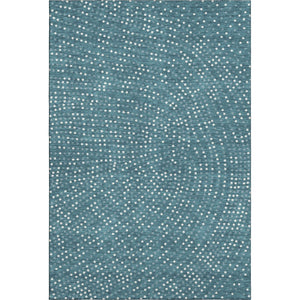 HomeRoots 10' X 14' Teal & Ivory Polka Dot Area Rug - Washable, UV-Protected, Kid & Pet-Friendly Design! 680211