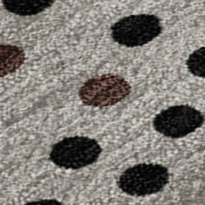 HomeRoots 8' X 10' Taupe & Brown Polka Dot Washable Area Rug - Durable, Stain Resistant, UV Protected Charm! 680215