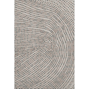 HomeRoots 9' X 12' Washable Taupe & Brown Polka Dot Area Rug with UV Protection for Stylish, Easy Care Living 680216