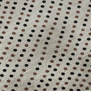 HomeRoots 9' X 12' Washable Taupe & Brown Polka Dot Area Rug with UV Protection for Stylish, Easy Care Living 680216